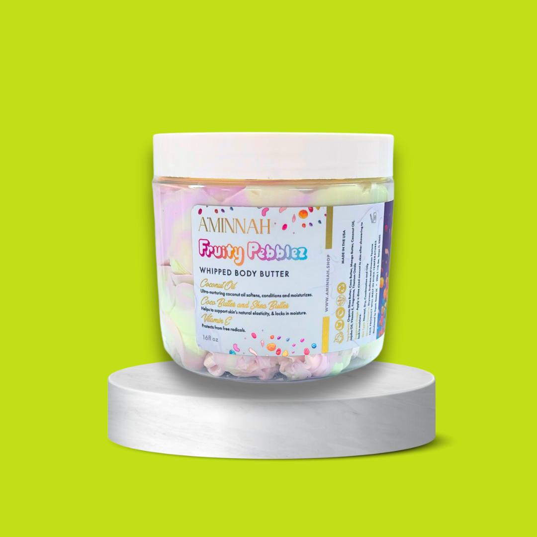 "FRUITY PEBBLEZ" Whipped Body Butter 16 OZ