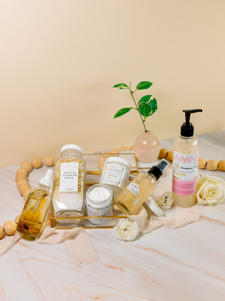 "Oh Baby!" Pregnancy Collection | Oatmeal Milk & Honey Body Butter |Gardenia Peach Hand & Body Cleanser|  Pregnancy Massage Oil| Stretch Mark Serum| Himalayan Pink Salt & Jasmine Bud Bath Salt|