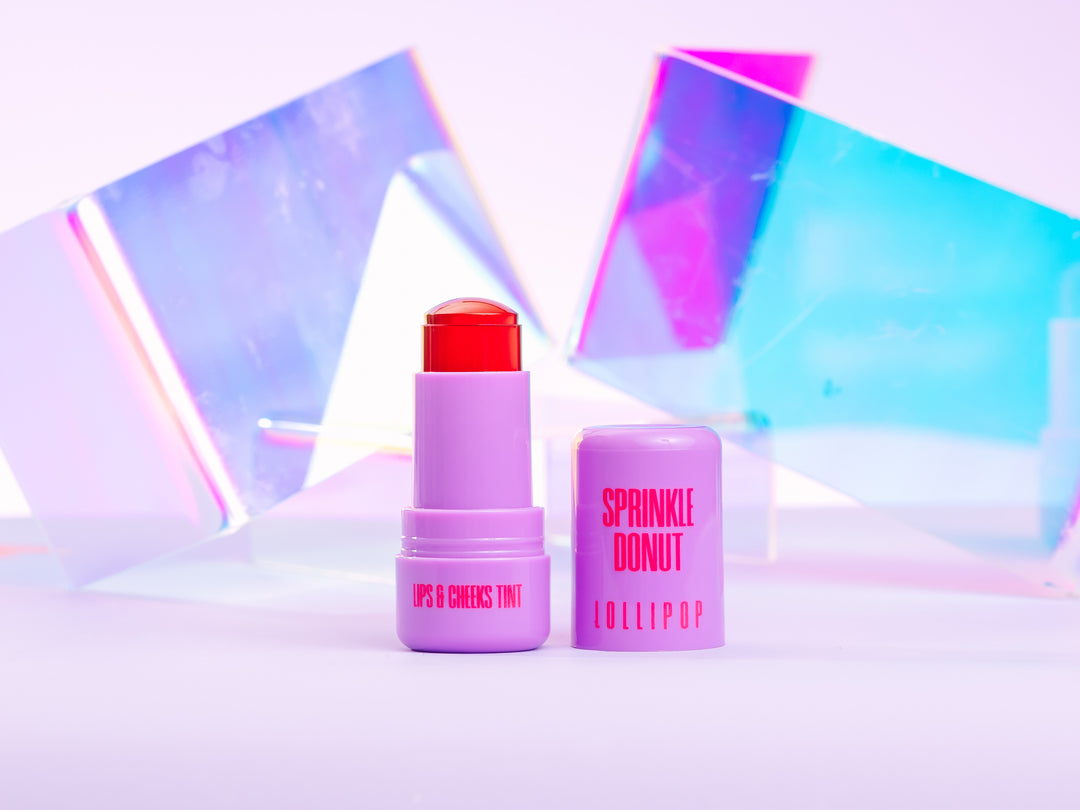 Sprinkle Donut LOLLIPOP - Lips & Cheeks Tint - Hot Pink