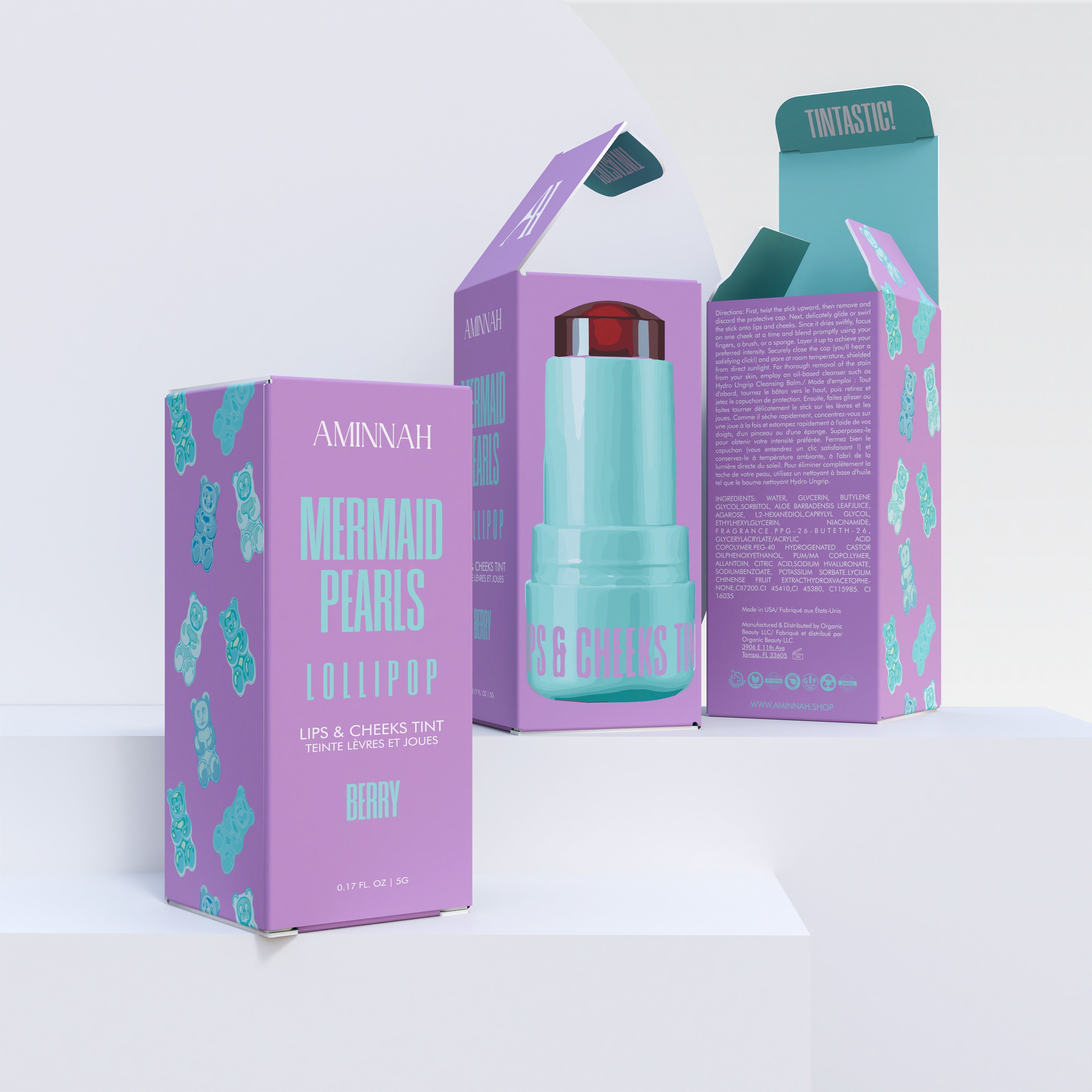 Mermaid Pearls LOLLIPOP - Lips & Cheeks Tint - Berry – AMINNAH
