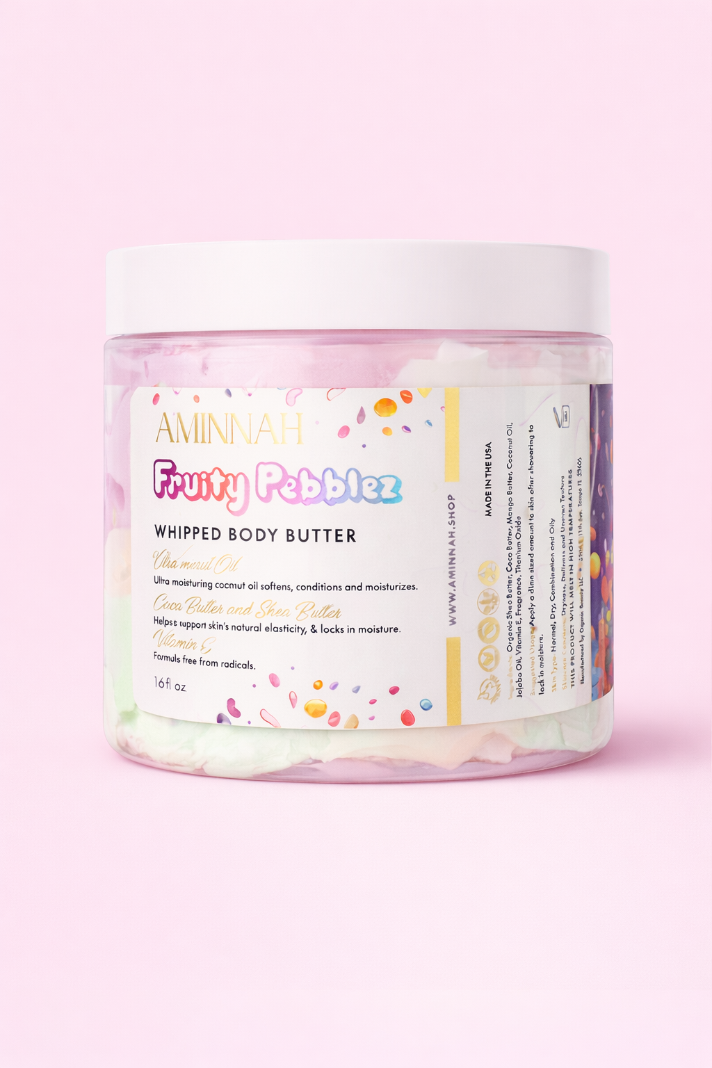 "FRUITY PEBBLEZ" Whipped Body Butter 16 OZ