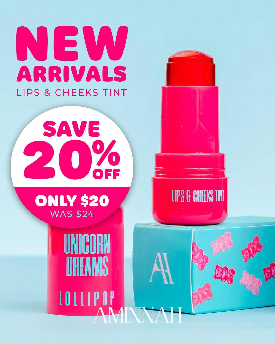 Unicorn Dreams LOLLIPOP - Lips & Cheeks Tint - Red