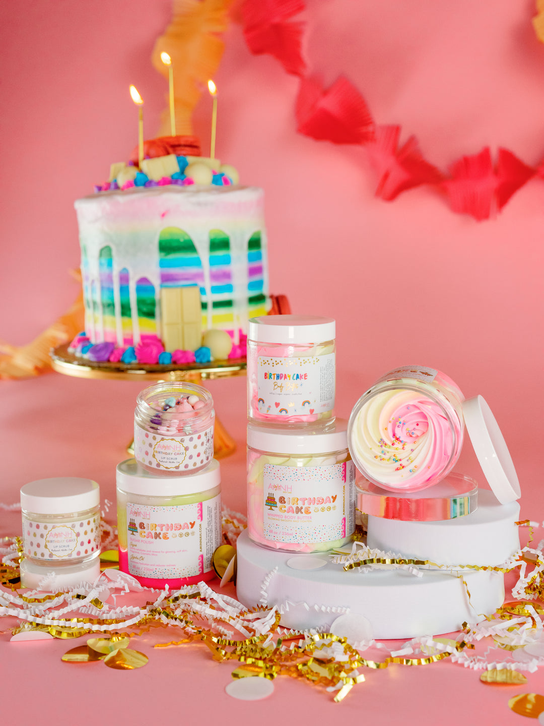 "Life of the Party" Birthday Cake Collection | Body Butter| Foaming Soap| Sugar Scrub|